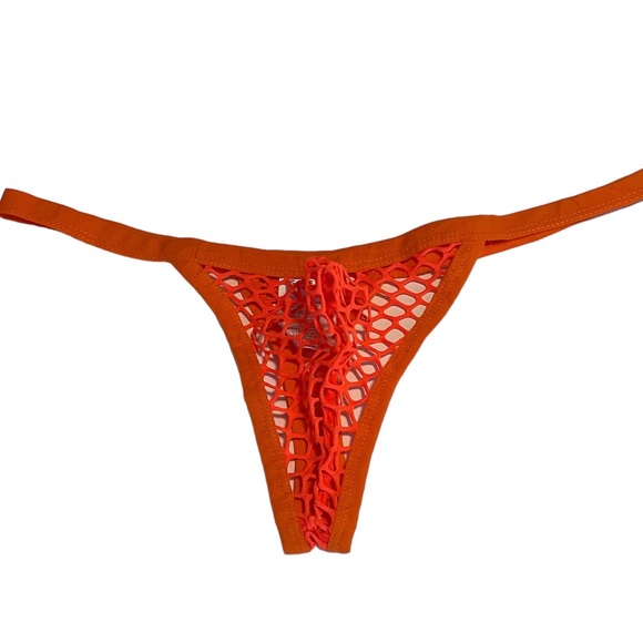 SHEIN Other - Mens Thong G-String Mesh See Through Orange Underwear Medium Sexy